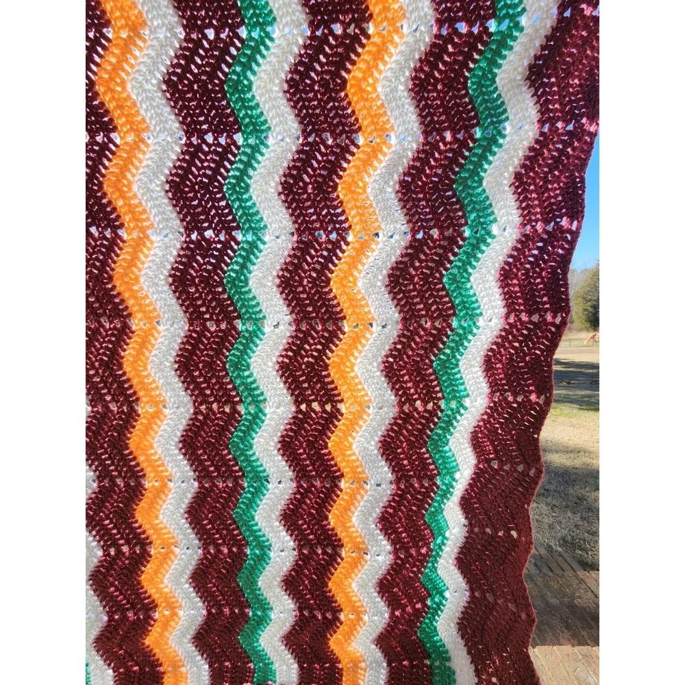 Handmade crochet throw